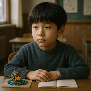 Portrait illustratif du personnage de Yoshi dans le livre La tr&egrave;s catastrophique visite du zoo de Jo&euml;l Dicker